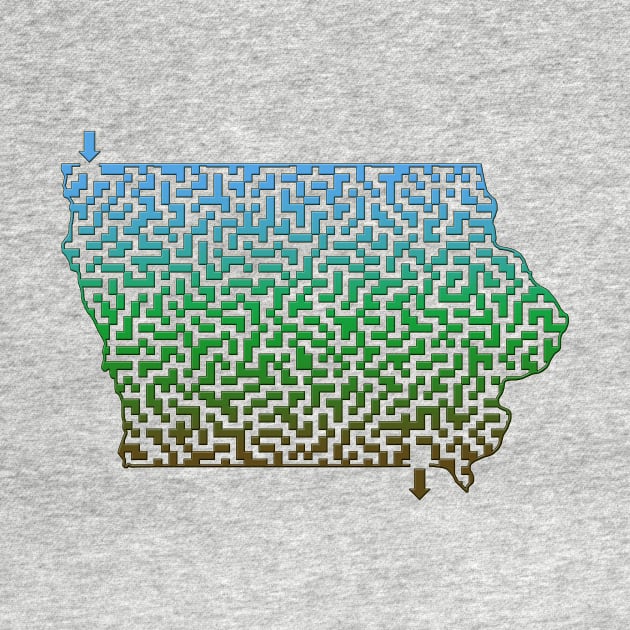 Iowa State Outline Maze & Labyrinth by gorff